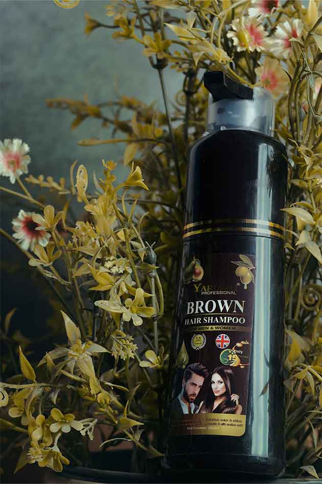 Yarlie hair shampoo UK Based dark brown & natural black