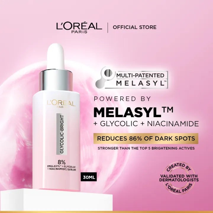 L'oreal Paris Glycolic Bright Melasyl 30ml: Anti Dark Spot Serum