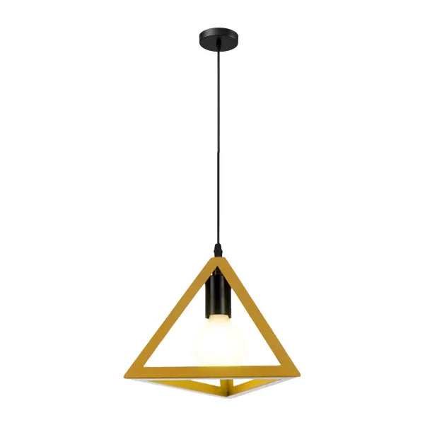 Triangle / Square Cube Shaped Hanging Light , Ceiling Light , Ceiling Lamp, Pendant Lamp, Pendant Light For Home, Office, TV Lounge, Bed Room, Led Light, Led Bulb, Filament Bulb (BULB NOT INCLUDED)