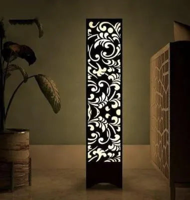 Rechargeable Wooden Table Lamp with Laser Cut Design