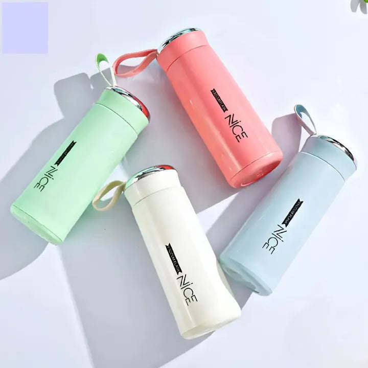 400 ML Water bottles, Sports water bottles Double walled Keeps Easy to carry for Walking Hiking, school water bottle, Multicolor (1 Piece) coffee mug