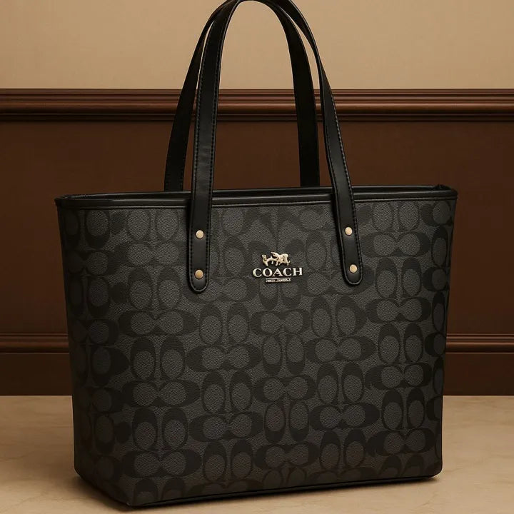 "Coach Tote Bag – Premium Imported Leather Ladies Handbag | Spacious Big Size Luxury Shoulder & Hand Carry Bag | Scents & Bags Collection"