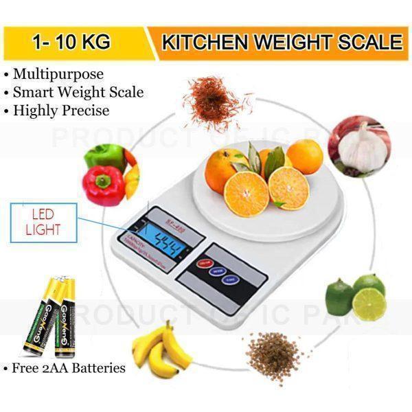 Digital Kitchen Scale SE-400 Stainless Steel White