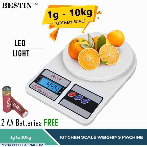 Digital Kitchen Scale SE-400 Stainless Steel White
