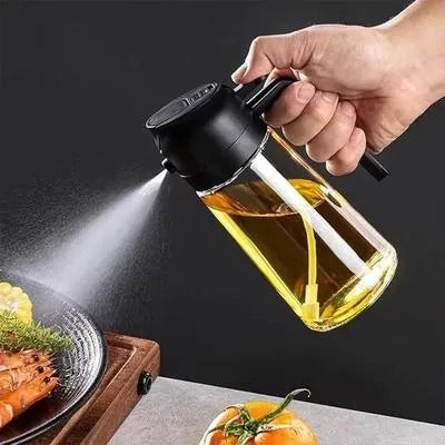 Multicolor Glass Oil Bottle with Sliding Handle