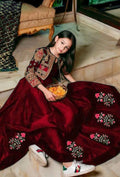 Kids Embroidered Bunch Maxi Set Red