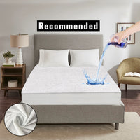 Jointless Recommended Premium & Export Quality Terry Cotton 100% Waterproof Fitted Style Mattress Protector- Grey Color