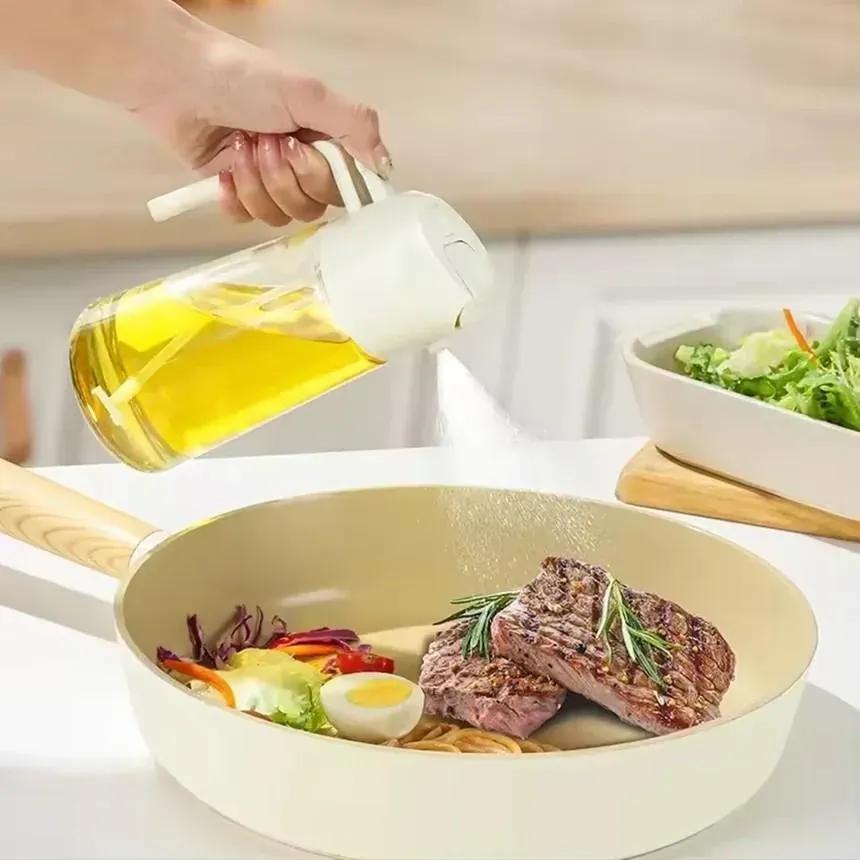 Multicolor Glass Oil Bottle with Sliding Handle