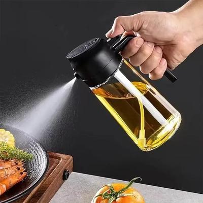 Multicolor Glass Oil Bottle with Sliding Handle