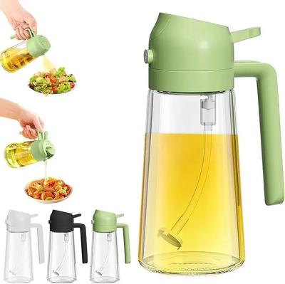Multicolor Glass Oil Bottle with Sliding Handle