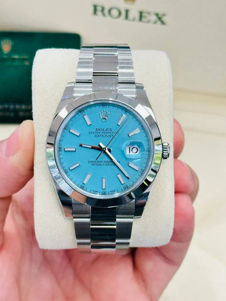 Men's Blue Stainless Steel 41mm Water Resistant Watch