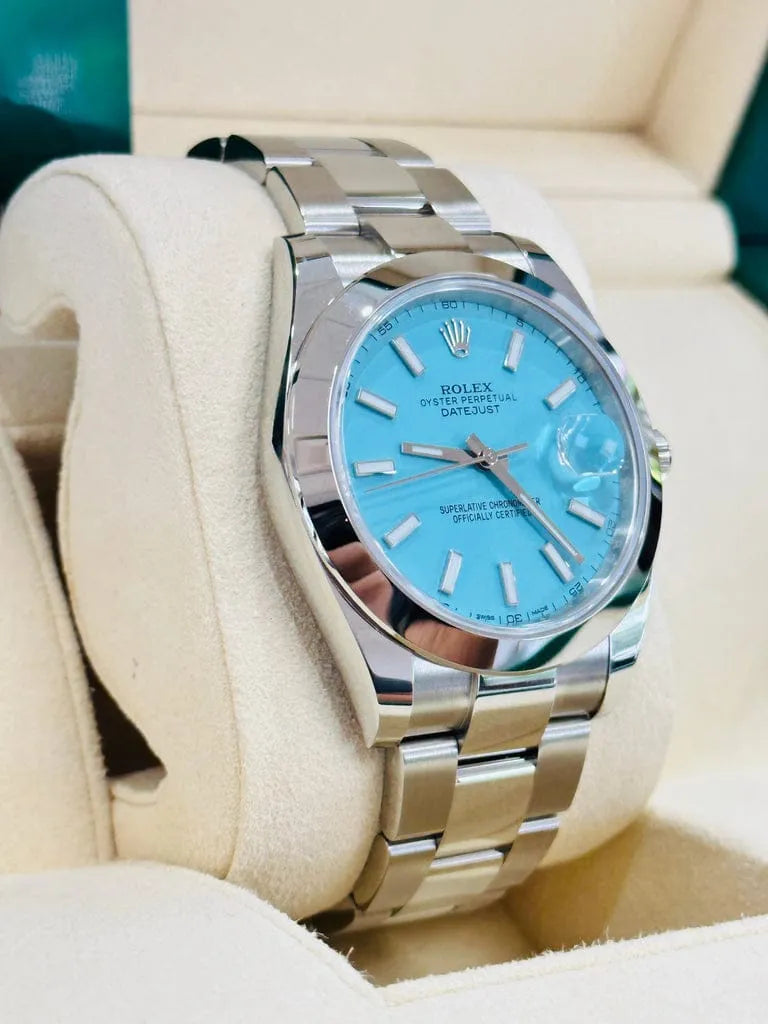 Men's Blue Stainless Steel 41mm Water Resistant Watch