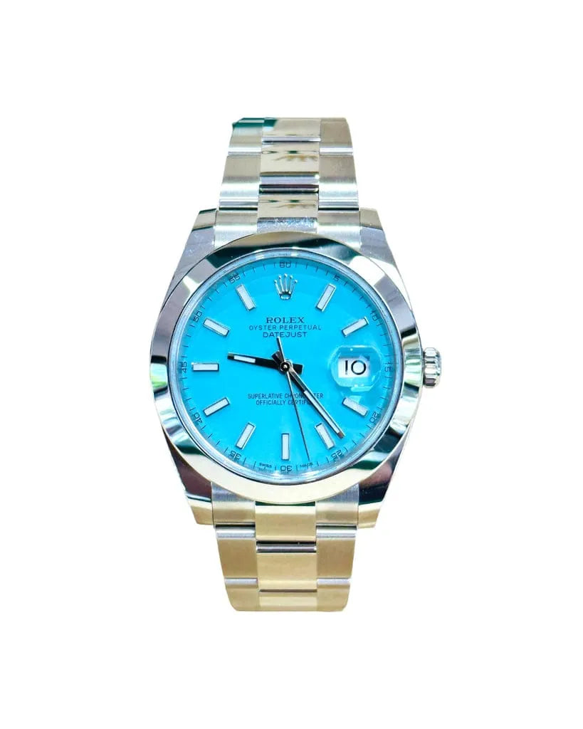 Men's Blue Stainless Steel 41mm Water Resistant Watch