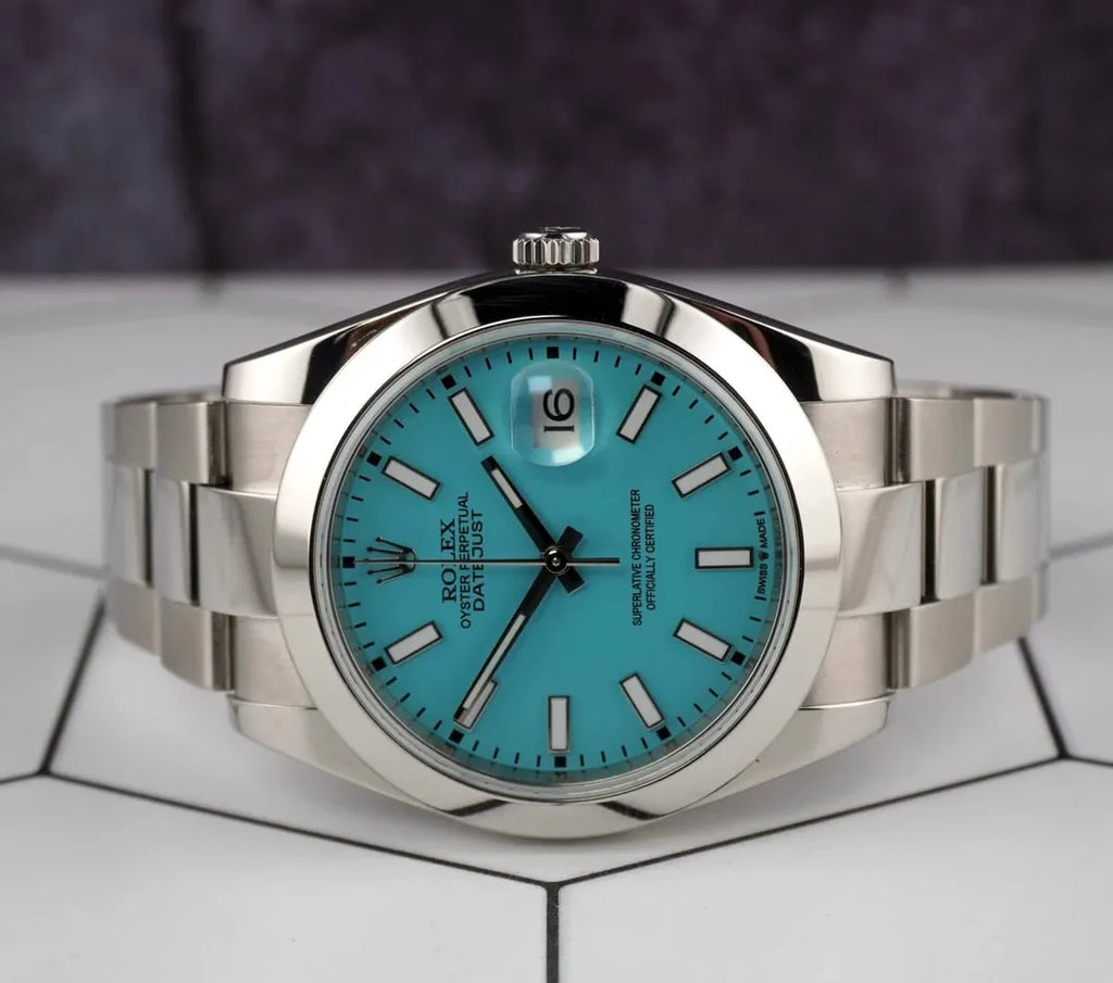 Men's Blue Stainless Steel 41mm Water Resistant Watch
