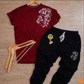 2 Pcs Men's Polyester Printed Track Suit