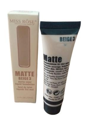 Matte Liquid Foundation N3 Beige 3 Full Coverage Lightweight