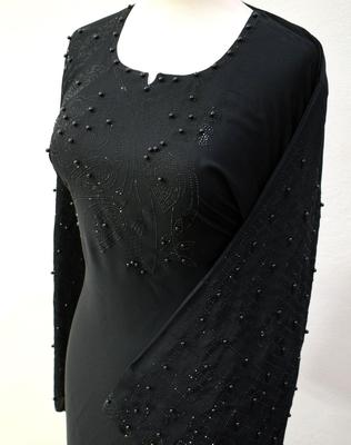 Black Embroidered Nidha Abaya for Daily & Special Wear