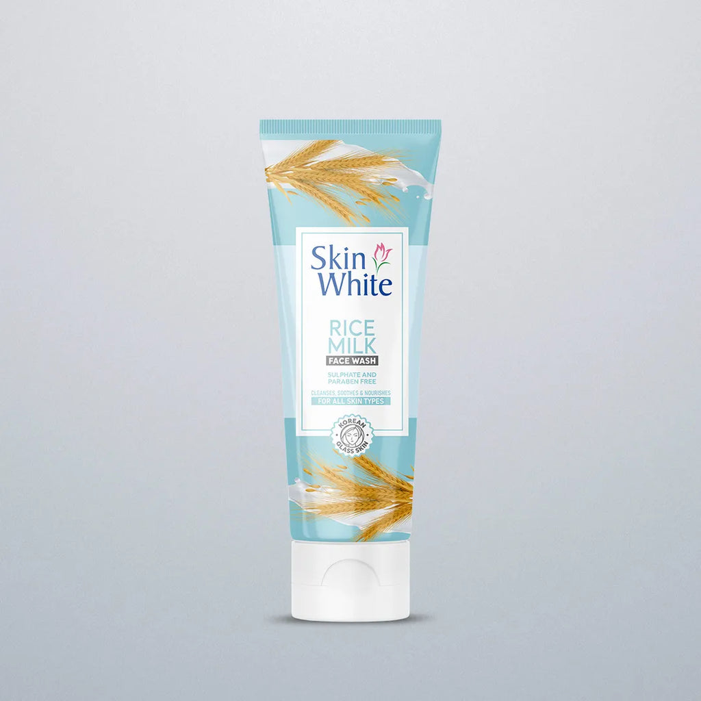 Skin White Face Wash Range - Activated Charcoal, Vitamin C, Rice Milk & Green Tea