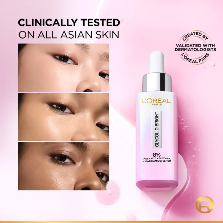 L'oreal Paris Glycolic Bright Melasyl 30ml: Anti Dark Spot Serum