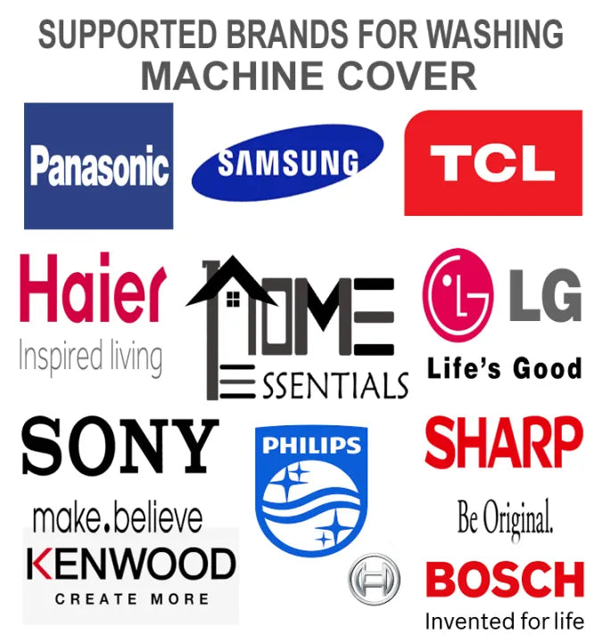100% Waterproof Washing Machine Cover -Top Loader Automatic / Semi Auto Single Bowl All Brands Supported Durable Oxford Polyester - Washer and Dryer Covers for Sheds, Garages, Balcony, Black 8KG,9KG,10KG,11KG,12KG,13KG,15KG BY HOME ESSENTIALS
