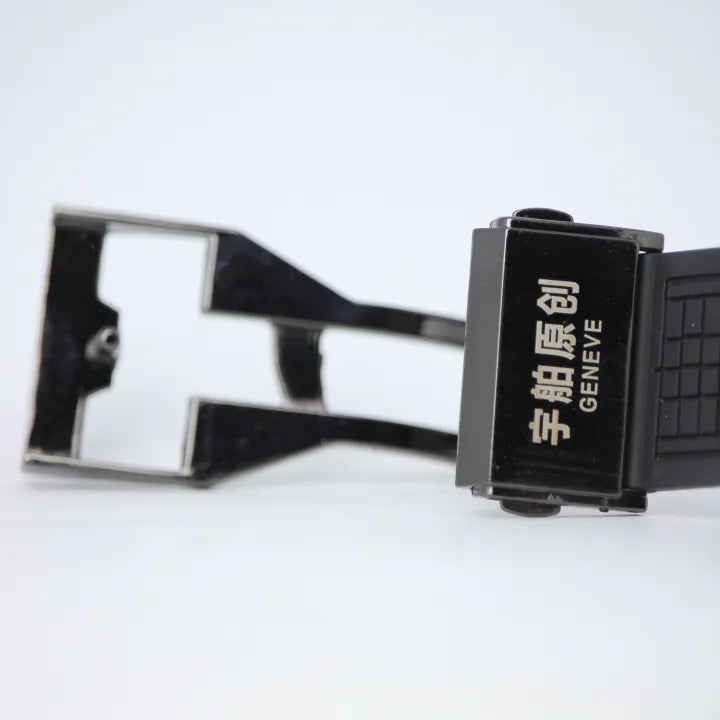 PERMIUM QUALITY Hublot Square Bang Unico black Strap and silver dail