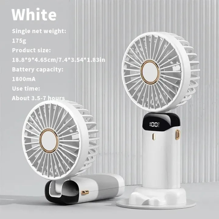 Summer USB Rechargeable Handheld Mini Fan Toy Cartoon Design for Kids Outdoor Portable Desktop Use