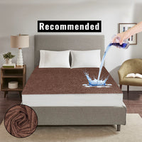 Jointless Recommended Premium & Export Quality Terry Cotton 100% Waterproof Fitted Style Mattress Protector- Grey Color