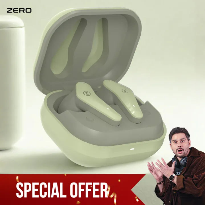 Zero® Gravity Wireless Earbuds | Bluetooth 5.3v Gaming Earbuds | 11mm Base Driver Earbuds | Quad Mic ENC Earbuds for Calling | Noise Cancelling Earbuds | Bluetooth Earbuds for iOS and Android | Best Earbuds for Men and Women