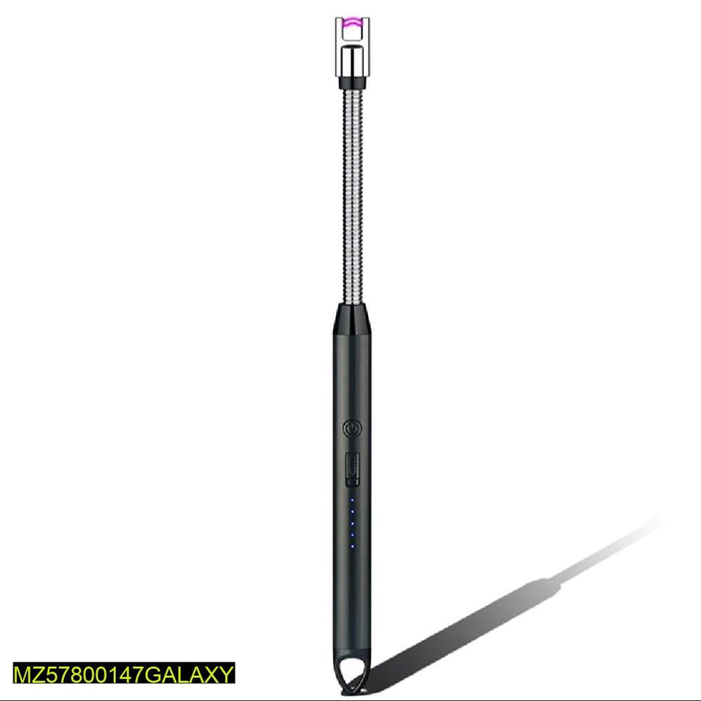 USB Rechargeable Flameless Arc Lighter Black Stainless Steel