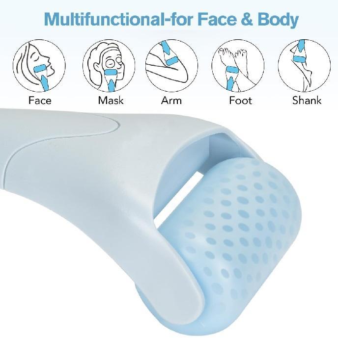 Ice Cube Roller Massager for Face - Eyes and Neck Naturally Conditioning and Skin Care - Reusable Massage Silicone Ice Mold
