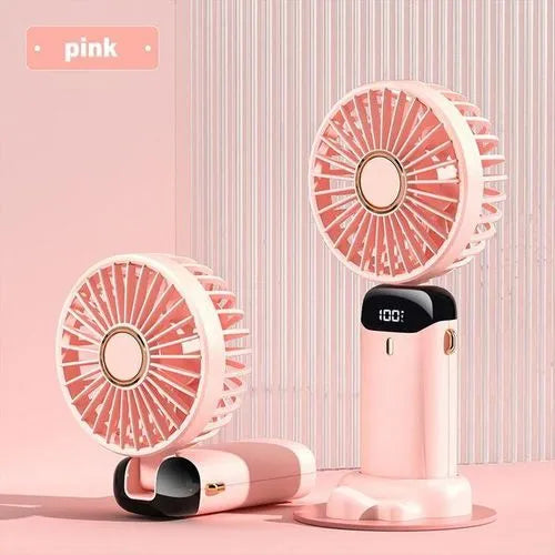 Summer USB Rechargeable Handheld Mini Fan Toy Cartoon Design for Kids Outdoor Portable Desktop Use