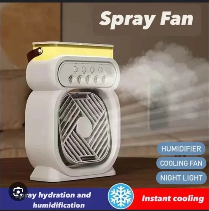 Mini cooling fan - Cooling fan - Plastic table fan - ac fan - Air conditional fan -Mini fan - Mini cooler -Humidifier fan - Air cooler fan with night light - Humidifier fan – Table fan - ice fan