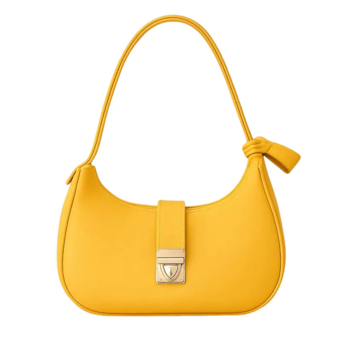 Blue Leather Shoulder Bag for Women