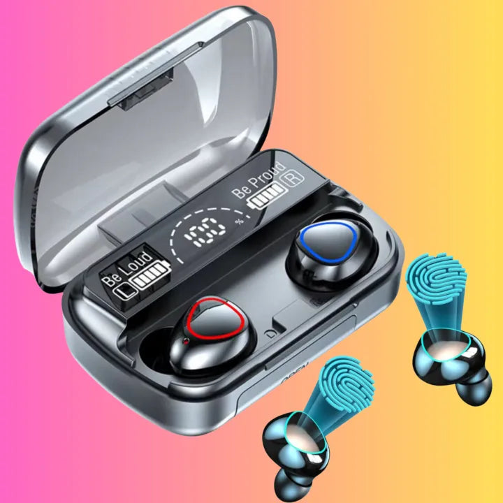 M10 TWS Bluetooth Earbuds with Mic – 3500mAh Power Bank Case, 9D Stereo Sound, Noise Cancelling, Sports Waterproof Wireless Earphones for Android