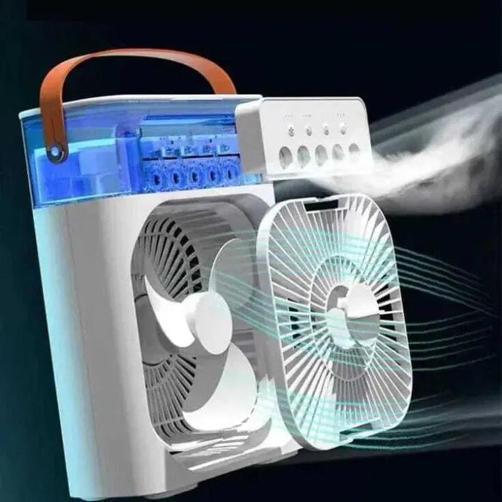 Mini cooling fan - Cooling fan - Plastic table fan - ac fan - Air conditional fan -Mini fan - Mini cooler -Humidifier fan - Air cooler fan with night light - Humidifier fan – Table fan - ice fan