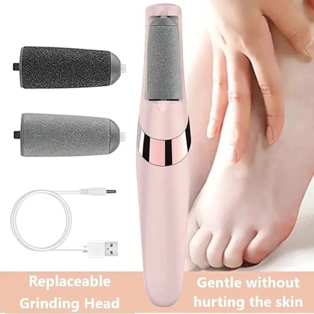 Electric Foot Exfoliator Pink USB Rechargeable ABS