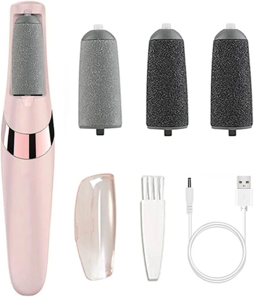 Electric Foot Exfoliator Pink USB Rechargeable ABS
