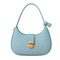 Blue Leather Shoulder Bag for Women