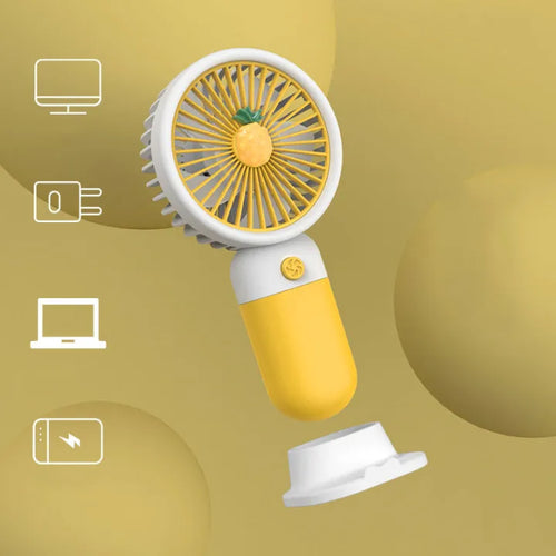 ARSIM Mini Fan Rechargeable /Hanheld Desktop USB Fan Electric Portable Mini Desk Fan for Kids - Rechargeable USB Battery - Handheld Fan with Adjustable Speed - Versatile Usage