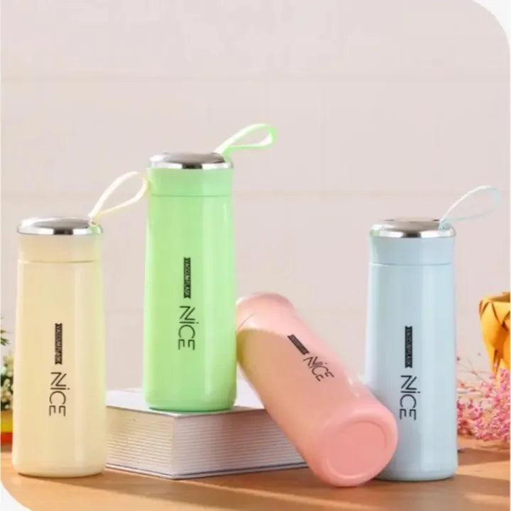 400 ML Water bottles, Sports water bottles Double walled Keeps Easy to carry for Walking Hiking, school water bottle, Multicolor (1 Piece) coffee mug