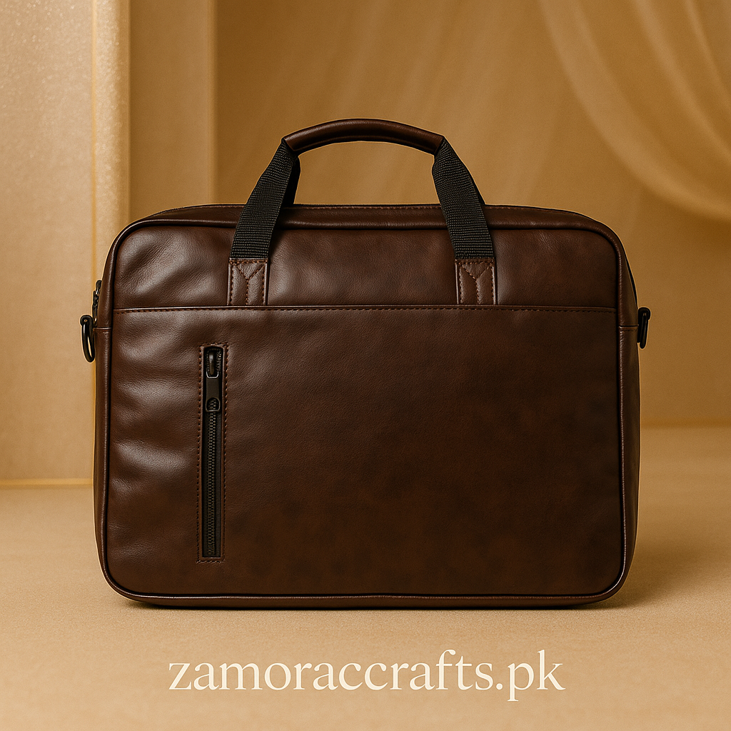 Leatherite Premium Handmade Laptop Bag (With Straps)