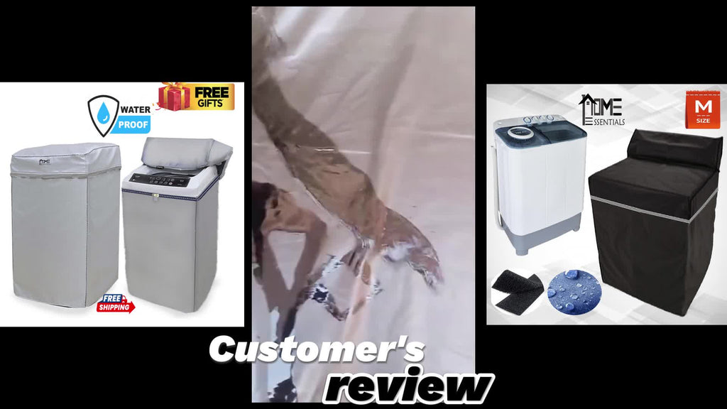 100% Waterproof Washing Machine Cover -Top Loader Automatic / Semi Auto Single Bowl All Brands Supported Durable Oxford Polyester - Washer and Dryer Covers for Sheds, Garages, Balcony, Black 8KG,9KG,10KG,11KG,12KG,13KG,15KG BY HOME ESSENTIALS