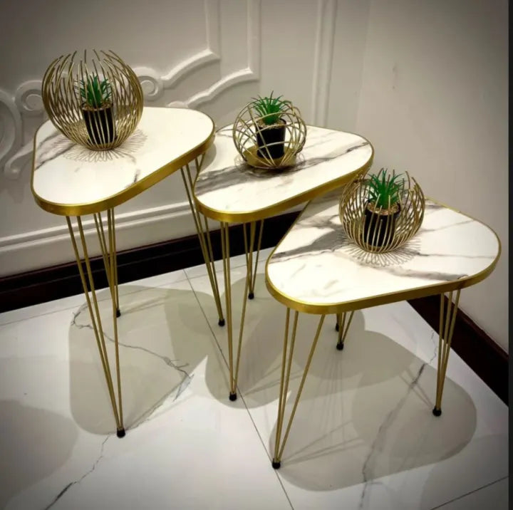 1 Pcs / 2 Pc / Set of 3 Round Coffee table/Side table/ Table for Home/Living room/office /Table by Alhafiz walls/ For...