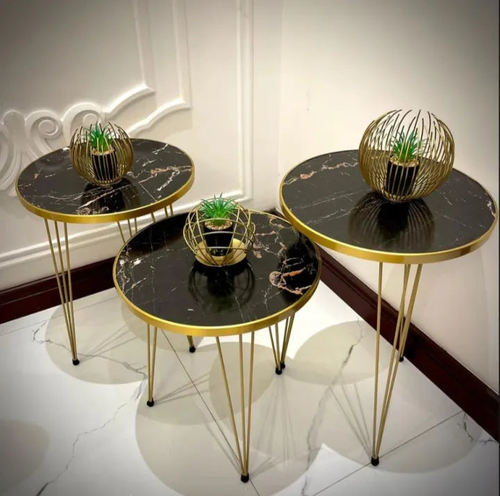 1 Pcs / 2 Pc / Set of 3 Round Coffee table/Side table/ Table for Home/Living room/office /Table by Alhafiz walls/ For...