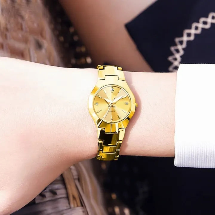 Luxurious Ladies Golden Fashion Watch – 100% Imported Quality Classical Collection Wristwatch for Girls