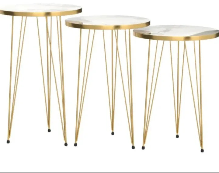 1 Pcs / 2 Pc / Set of 3 Round Coffee table/Side table/ Table for Home/Living room/office /Table by Alhafiz walls/ For...