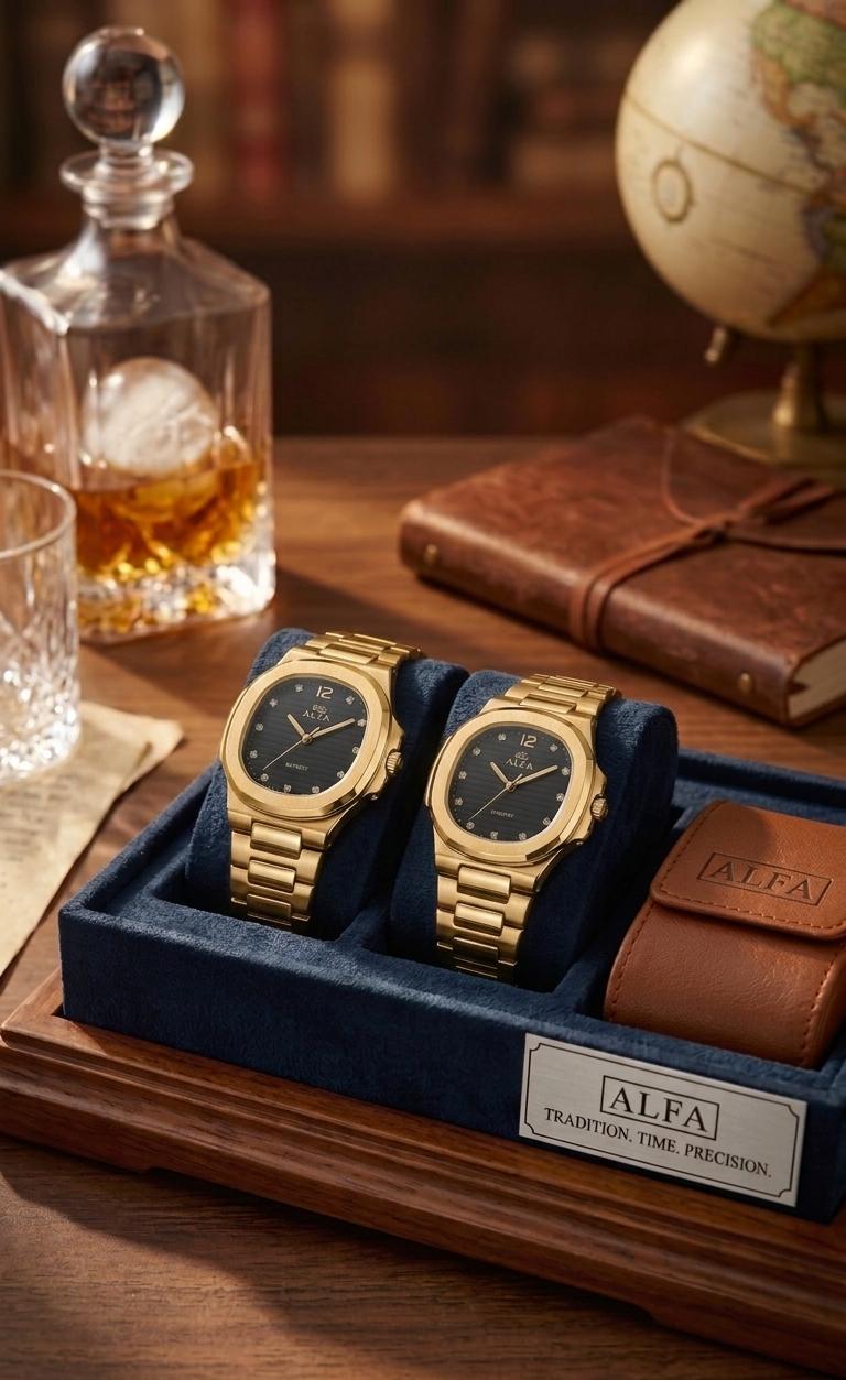 * NEW ARRIVAL * ALPHA WATCH  * COUPLES WATCH  * FINISHING MODEL  * TRENDY LOOK  * ATTRACTIVE COLOURS  WITH BOX