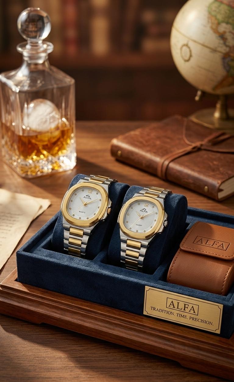 * NEW ARRIVAL * ALPHA WATCH  * COUPLES WATCH  * FINISHING MODEL  * TRENDY LOOK  * ATTRACTIVE COLOURS  WITH BOX