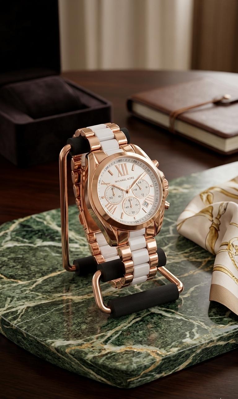 * MICHAEL KORS (MK)  * CHRONOGRAPH WORKING  * DATE WORKING  * THREE ELEGANT COLOURS  * NAME BACK COVER  * NAME LOCK  * GOOD QUALITY CHAIN   LIMMETED STOCK