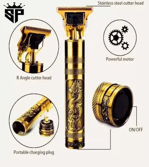 T9 Vintage Hair Trimmer For Men | T9 Rechargeable Shaver Machine For Men | Professional Hair Trimming Machine | Hair Trimmer and Shaver For Boys (Metal Body)